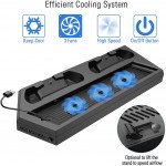 Wholesale Cooling Fan Vertical Stand for PS4 Slim/Pro/Regular Playstation 4 with Controller Charging Station Dual Charger Indicator USB Ports for DualShock 4 Wireless Controllers